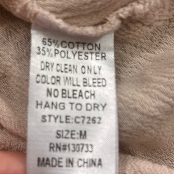 Umgee Cream and Blue Tunic Top with Chic Design - Picture 5 of 8